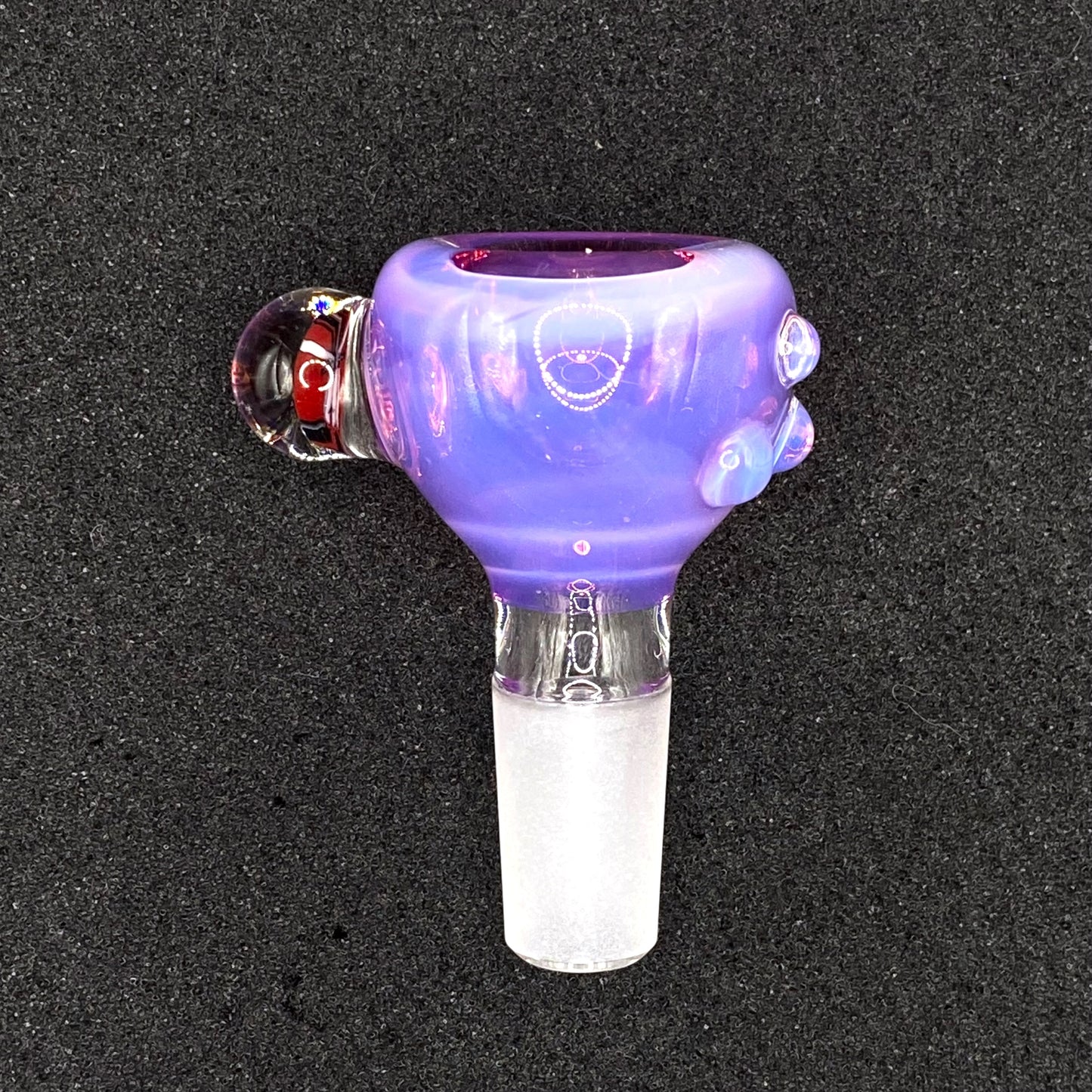 Keys Glass - 14mm Single Hole Glass Bowl Slide - NSFW