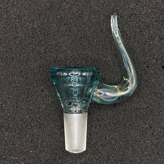 Brian Sheridan - 14mm 3-Hole Glass Bowl Slide - Glacier Blue