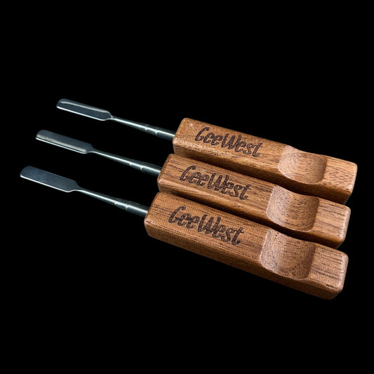 Gee West Engraved Premium Wood Dab Tool