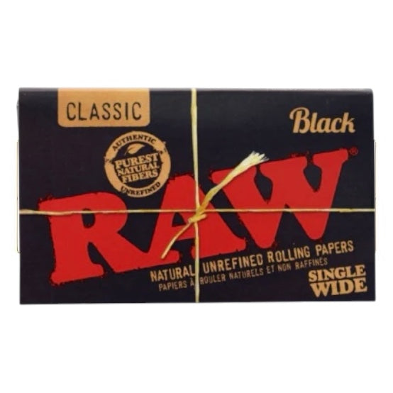 RAW Classic Black Double Pack Single Wide Rolling Papers