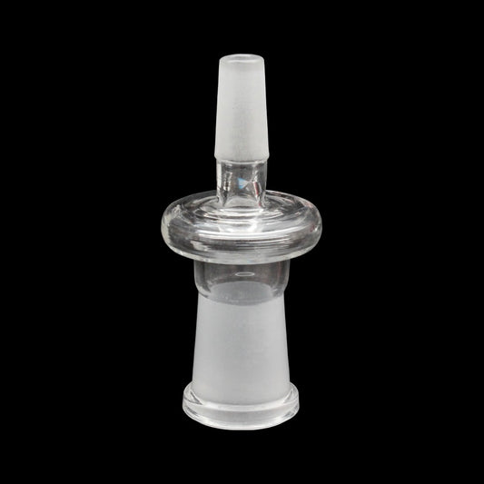 Clear Glass Adaptor - 10mm Male to 14mm Female Joint Converter