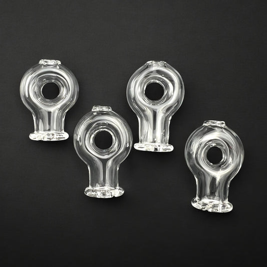 BorOregon Clear Pivot Donut Spinner Glass Mouthpiece