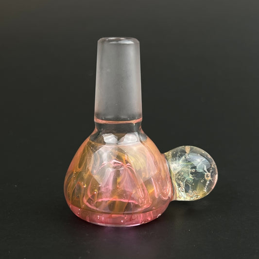 14mm Single Hole Glass Bowl Slide by The Beardless Menace