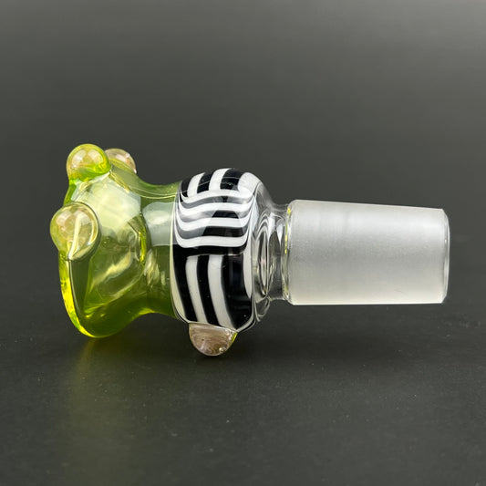 18mm Glass Bowl Slide – Single Hole by The Beardless Menace