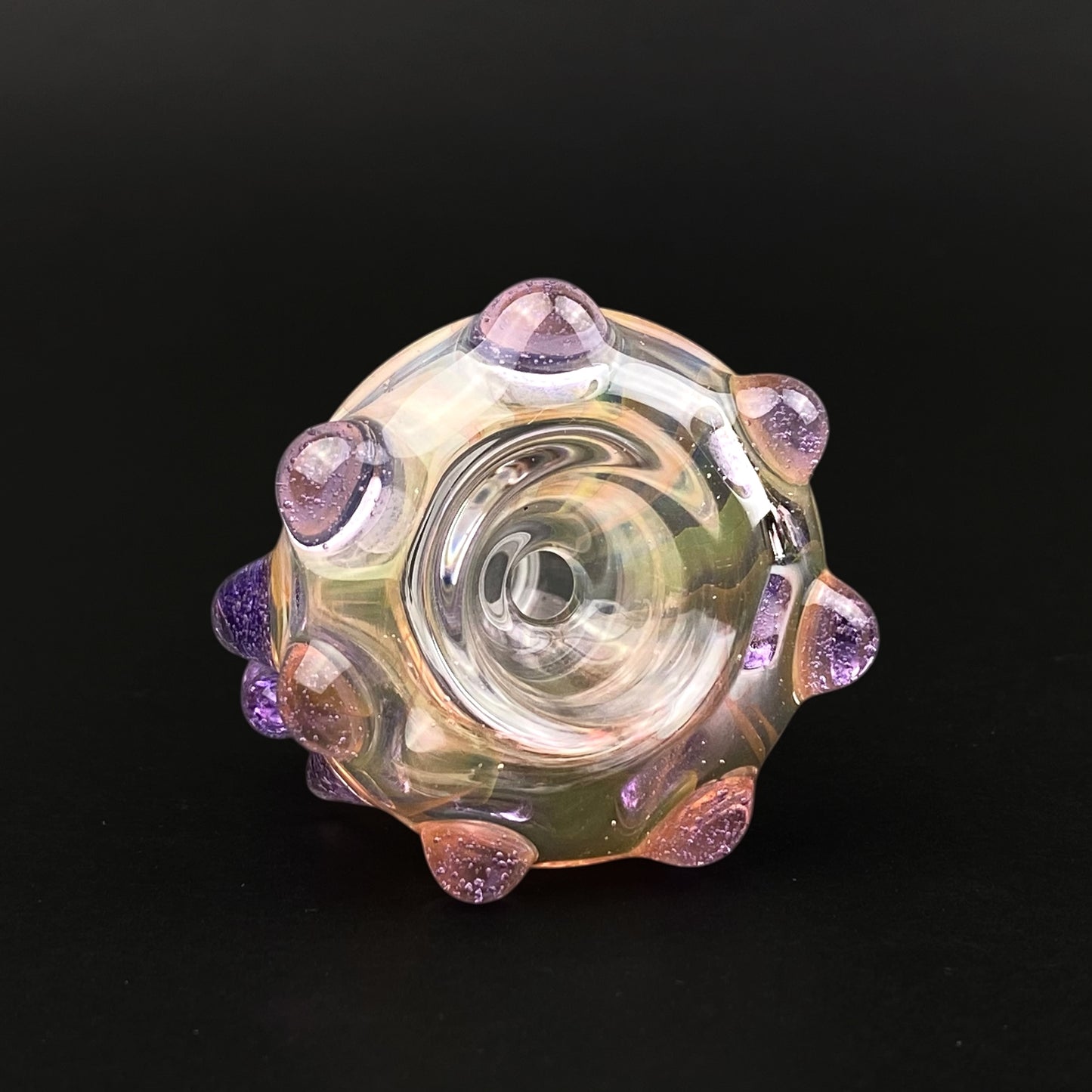 14mm Glass Bowl Slide – Single Hole by The Beardless Menace