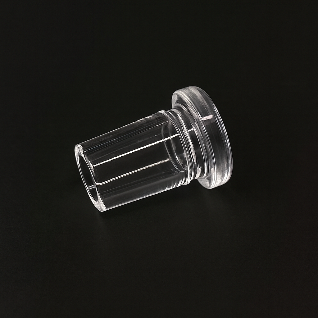Clear Glass Adapter – 18mm Male To 14mm Female (2-Piece Set)