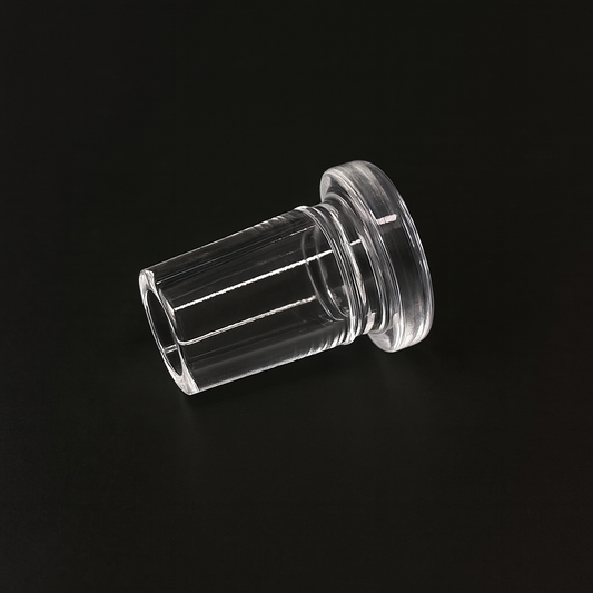 Clear Glass Adapter – 18mm Male To 14mm Female (2-Piece Set)