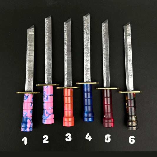 Damascus HK Knives - Damascus Steel Katana Dabber