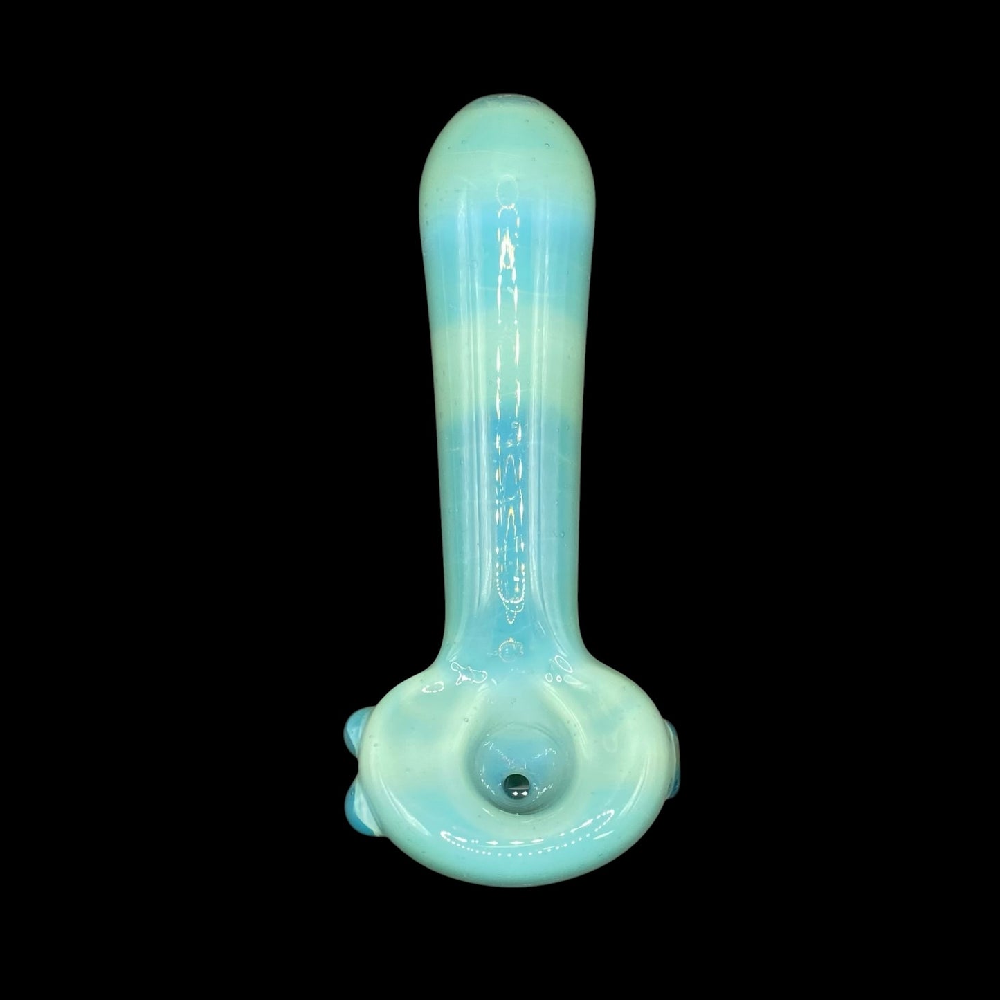 Glacier Blue Glass Hand Pipe by Magizle