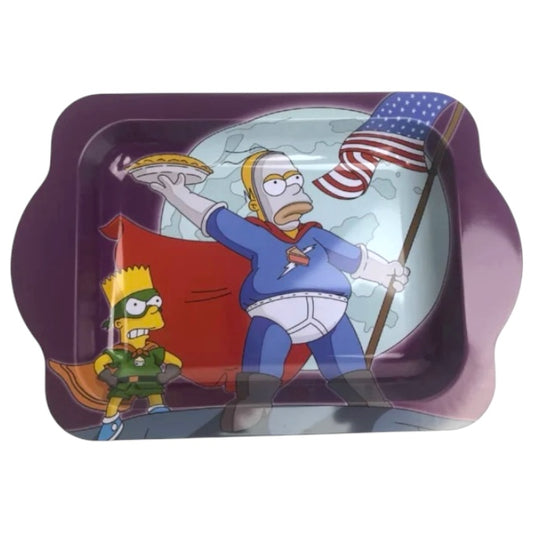 The Simpsons Pie Man & The Cupcake Kid Rolling Tray – (Small)
