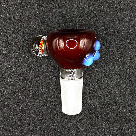 Keys Glass - 14mm Single Hole Glass Bowl Slide - Takashi Murakami Flower