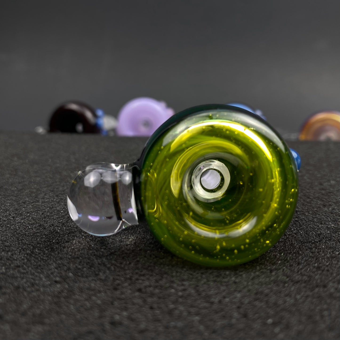 18mm Single Hole Bowl Slide by Keys Glass - Batman Bat Signal