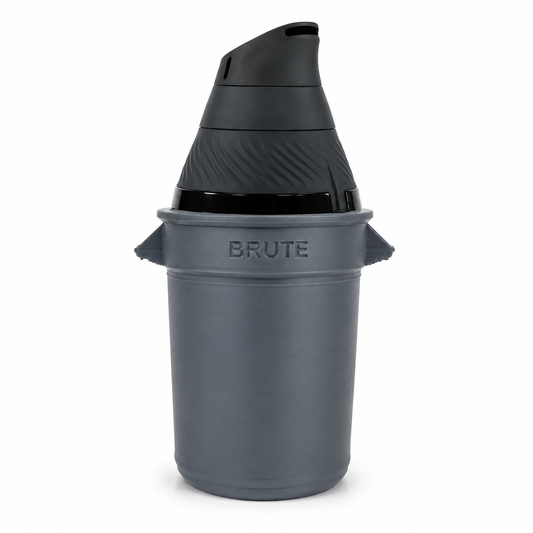 Brute Trash Can 3D Printed Puffco Proxy Core Attachment (grey) - 710PrintShop