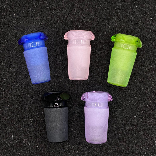 14/10mm Male to Female Faceted Adapter - Transparent Color