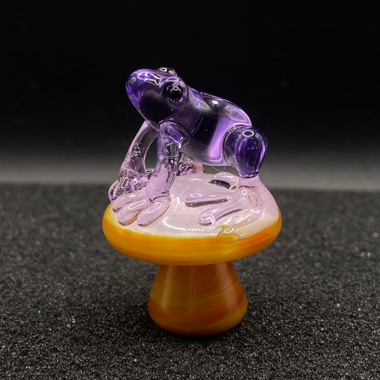 Phatt Matt Glass - Mushroom Dichro Frog Terp Slurper Plug Cap