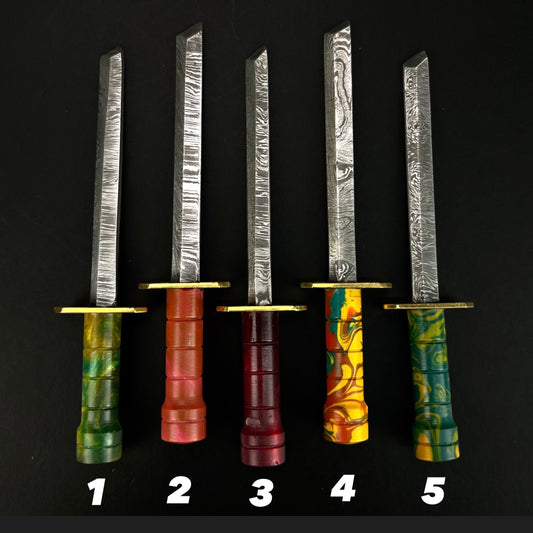 Damascus HK Knives - Damascus Steel Katana Dabber
