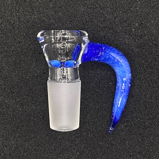 18mm 4-Hole Glass Bowl Slide with Crushed Opal Handle – CW Glass Art