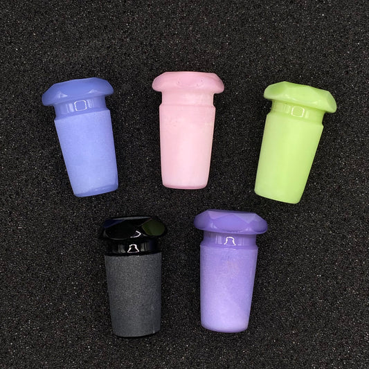 14/10mm Male to Female Faceted Adapter - Solid Color