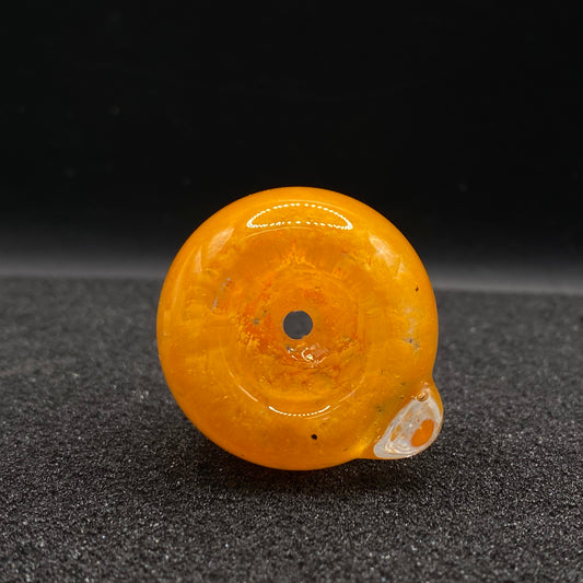 420 Glass - 14mm Single Hole Orange Glass Bowl Slide