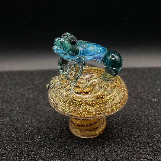 Phatt Matt Glass - Mushroom Dichro Frog Terp Slurper Plug Cap