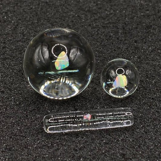 Clear Opal Marble Set – 3pc Terp Pearl & Pillar Set