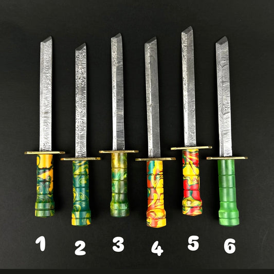Damascus HK Knives - Damascus Steel Katana Dabber