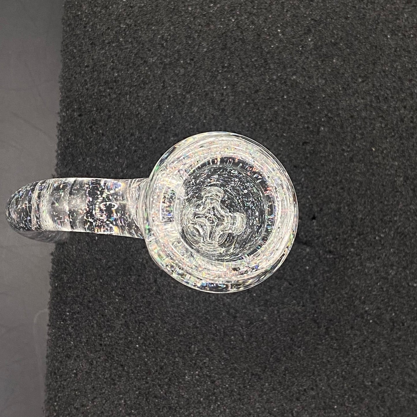 18mm Crushed Opal 4-Hole Glass Bowl Slide – CW Glass Art