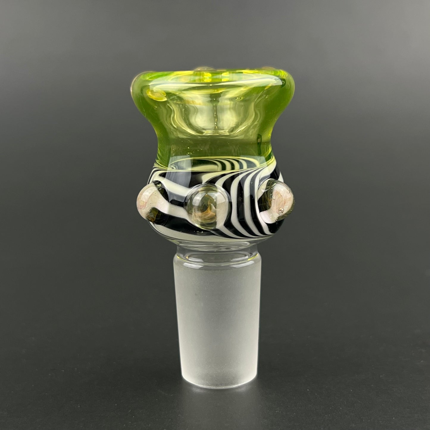18mm Glass Bowl Slide – Single Hole by The Beardless Menace