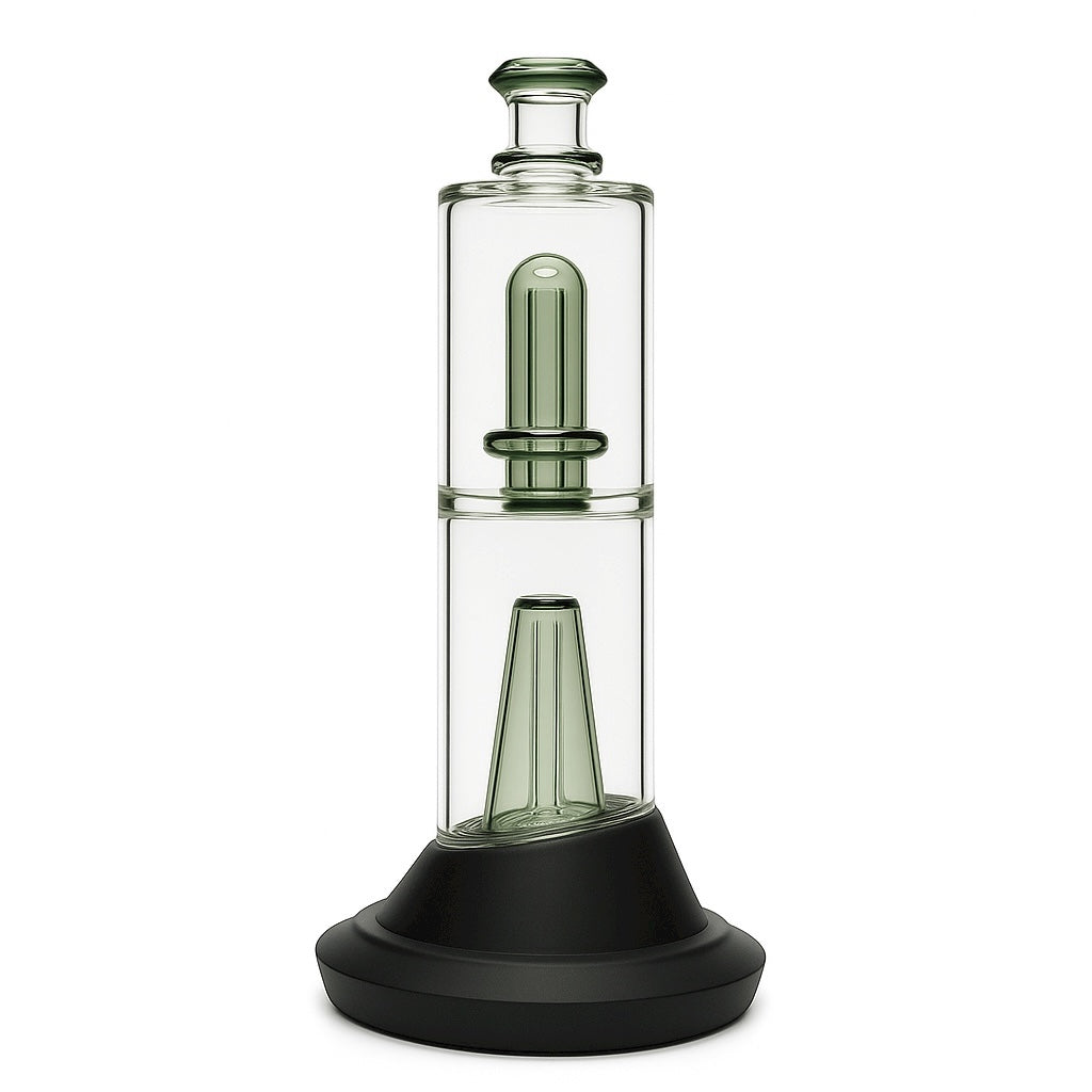 Smoke Grey Double Perc Wet Top Attachment for Puffco Peak