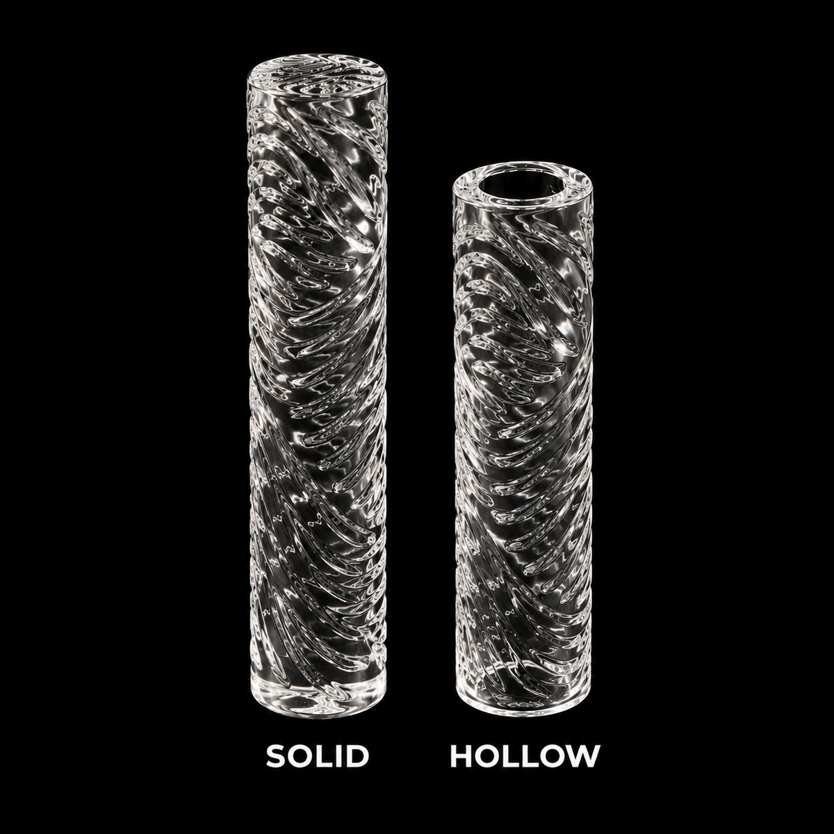 6mm Fern Leaf Quartz Terp Pillar – Hollow & Solid Options