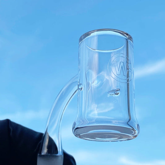 25mm Opaque Bell Bottom Auto Spinner Quartz Banger 45° ONLY