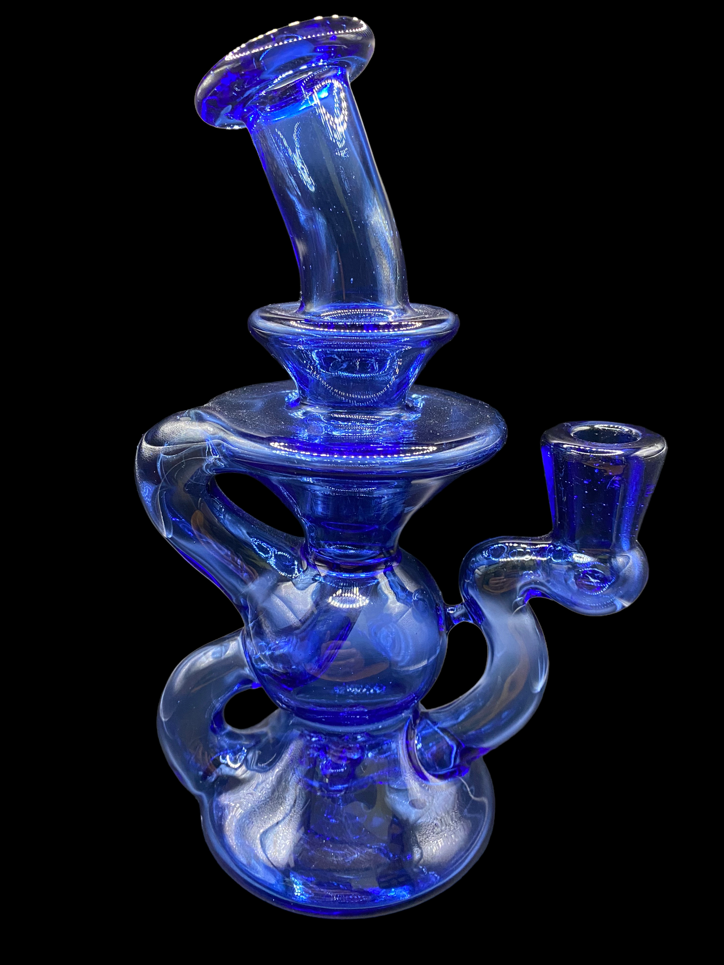 Cobalt Lite Klein Recycler by Desi B Glass