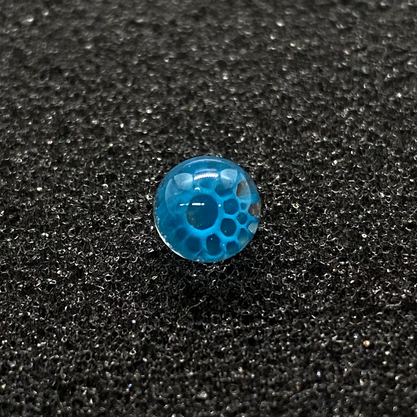 Fortunate Glass - Blue Honeycomb Terp Pearls (2pc)