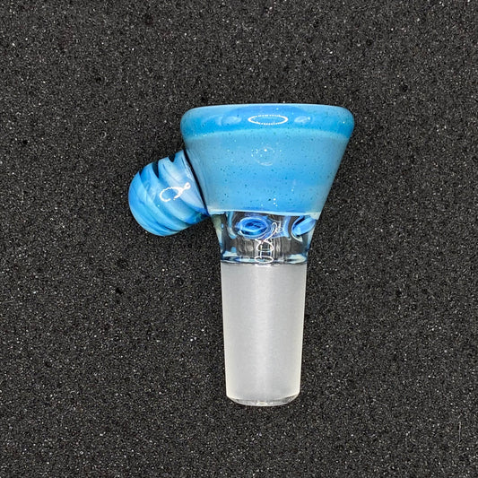 Brian Sheridan - 14mm 3-Hole Glass Bowl Slide - Blue Dream / Ghost
