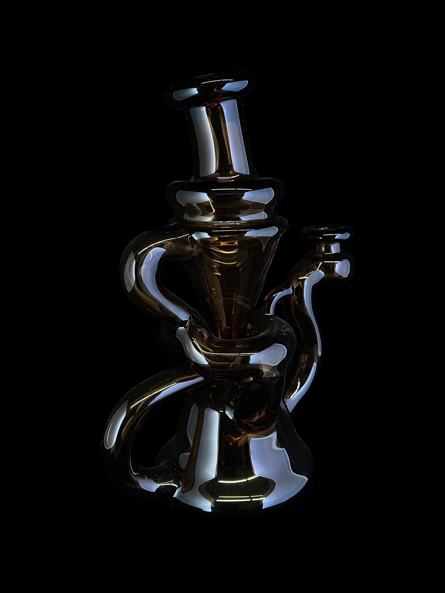 Amber Single Saddle Recycler by Hunter S Glass