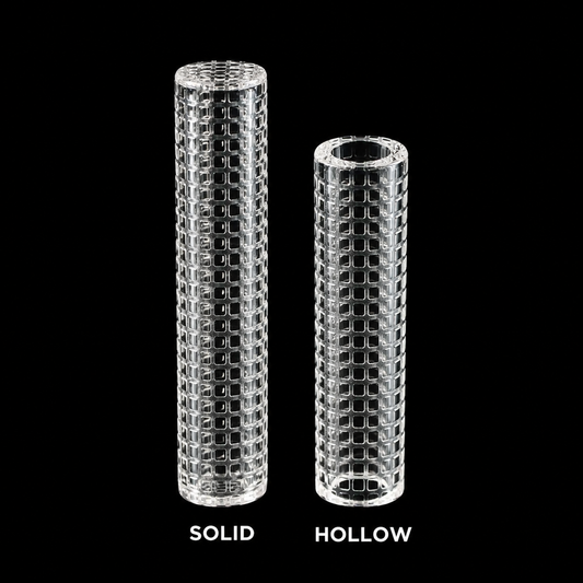 6mm Square Grid Quartz Terp Pillar – Solid & Hollow