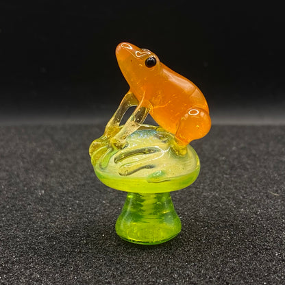 Phatt Matt Glass - Mushroom Dichro Frog Terp Slurper Plug Cap