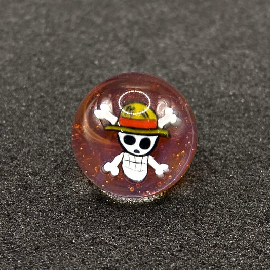 One Piece Skull Marble Top by Keys Glass