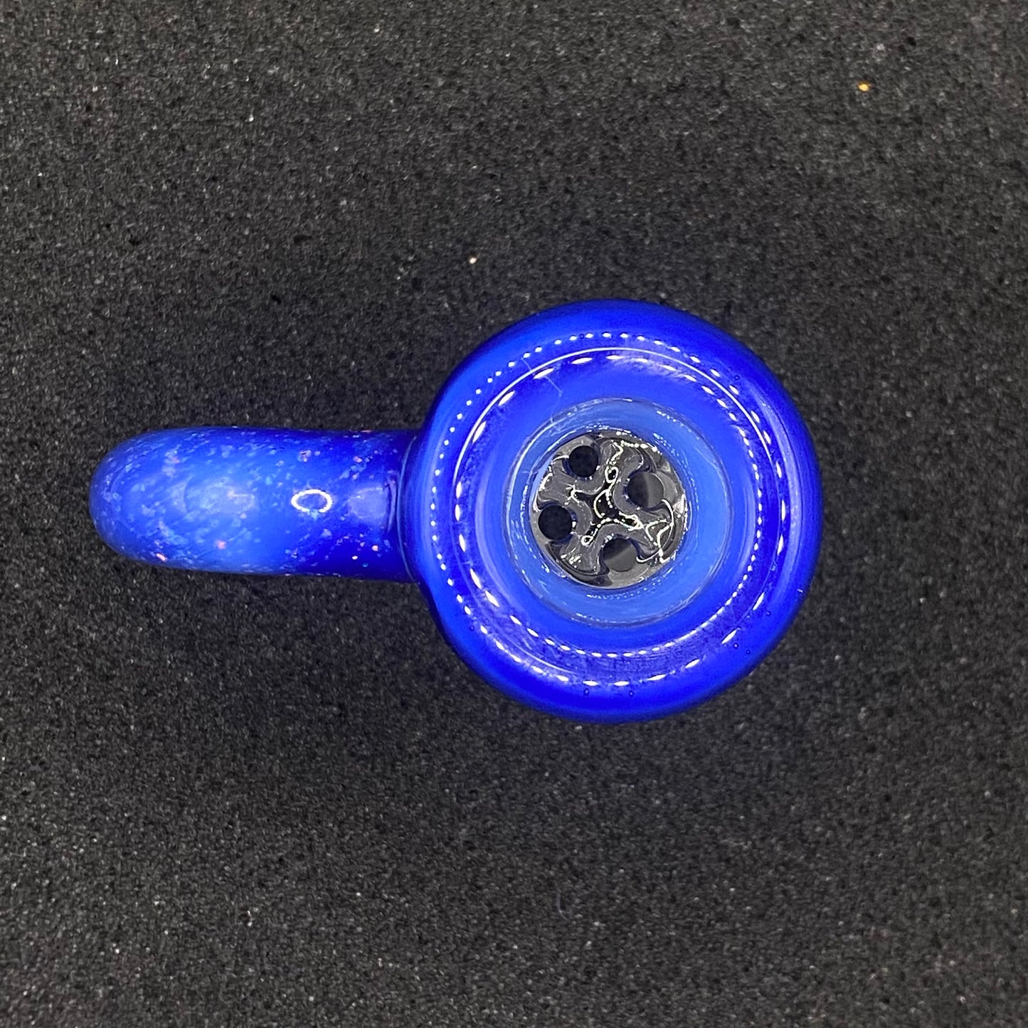 18mm Glass Bowl Slide – 4 Hole by CW Glass Art