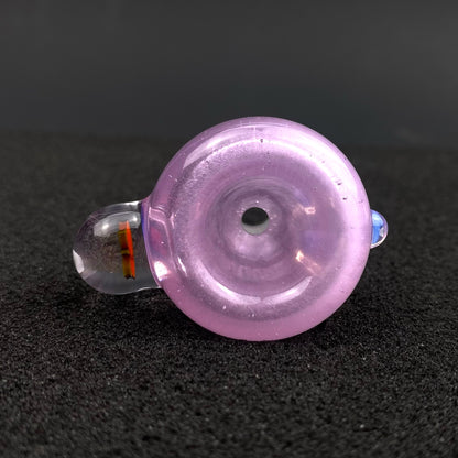 14mm Single Hole Bowl Slide by Keys Glass – Peach Bottom