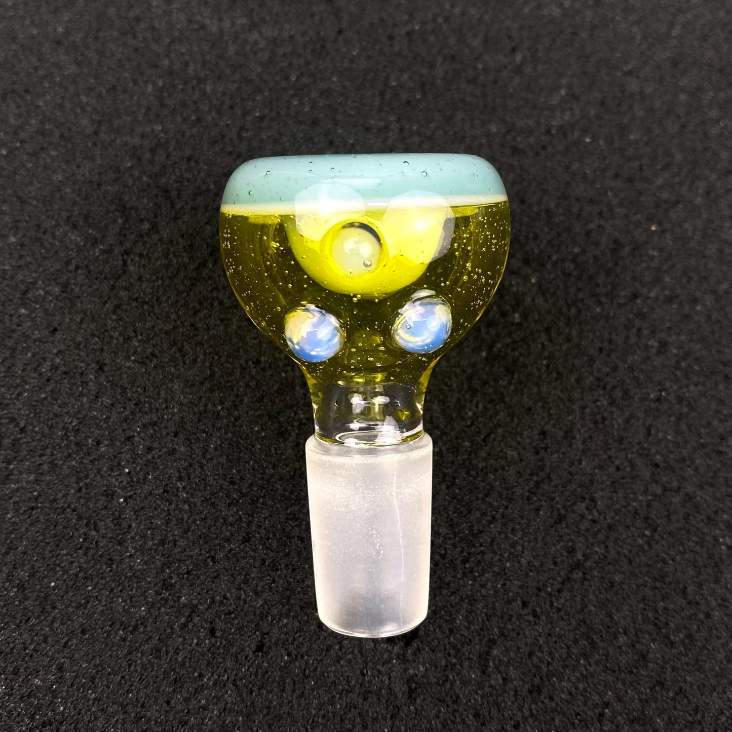 14mm Single Hole Bowl Slide by Keys Glass – Takashi Murakami Flower