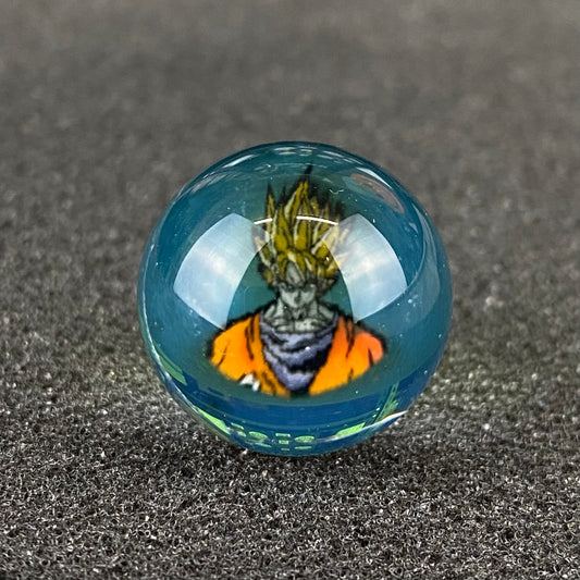 Dragon Ball Z Super Saiyan Goku Marble Top by Keys Glass