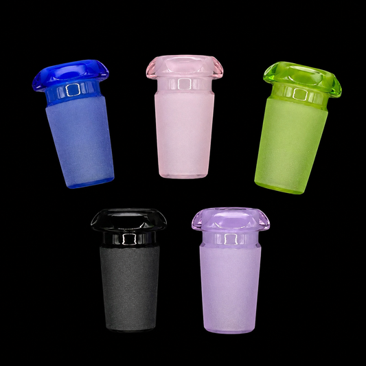 14mm Male to 10mm Female Faceted Glass Adapter – Transparent