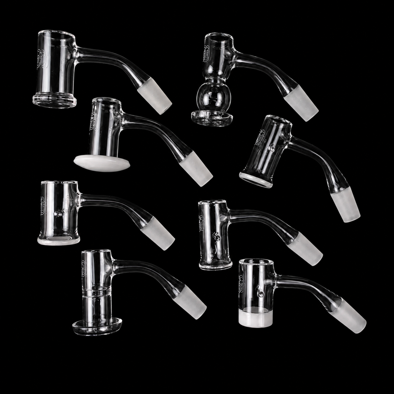 8 Pack - 14mm 45° Quartz Banger Bundle