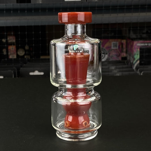 Red CFL Opal Mushroom Wet Top Attachment for Puffco Peak