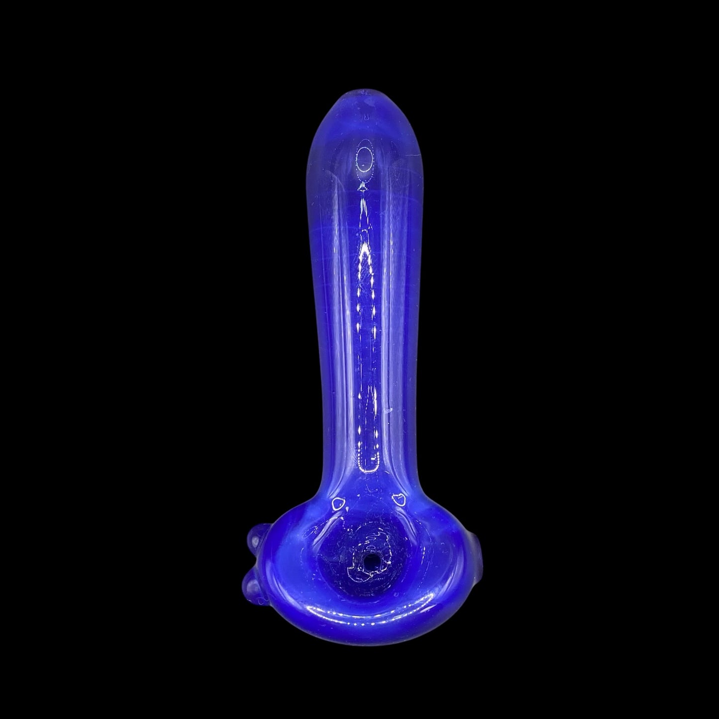 Cobalt Blue Glass Hand Pipe by Magizle