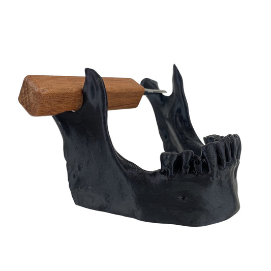 Skull Jaw Dab Tool Holder + Premium Wood Dab Tool Bundle