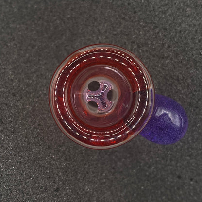 Brian Sheridan - 18mm 3-Hole Glass Bowl Slide - Pomegranate
