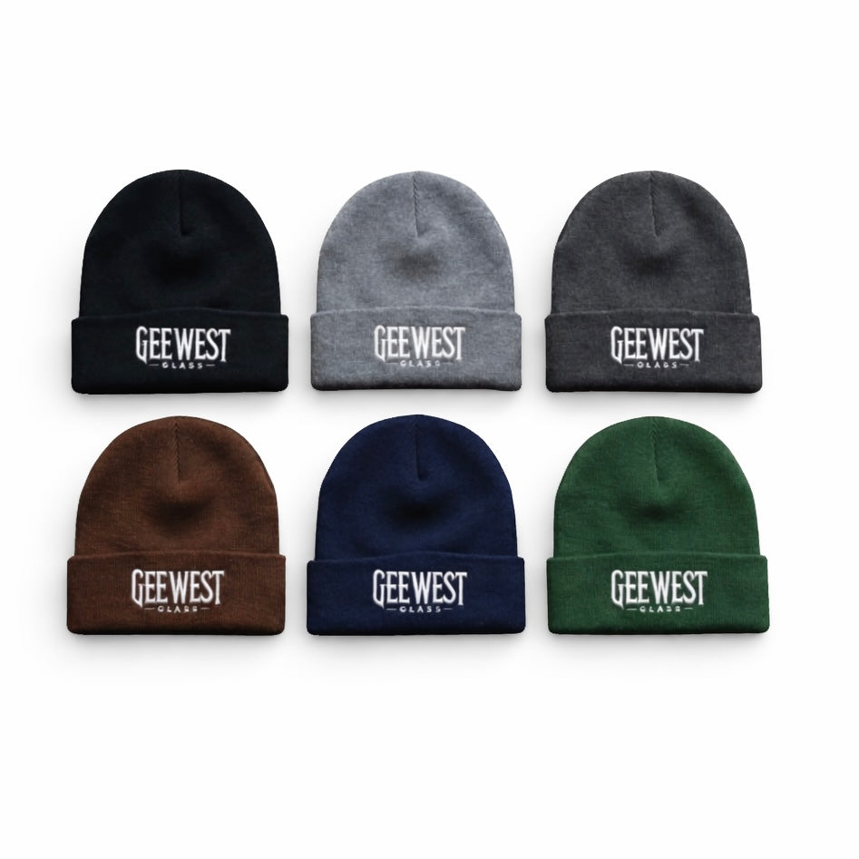 Gee West Glass Adult Colored Beanie – Embroidered Logo