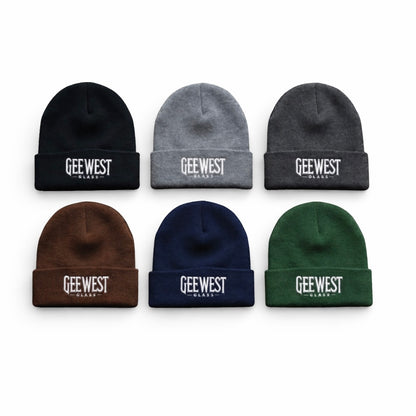 Gee West Glass Adult Colored Beanie – Embroidered Logo